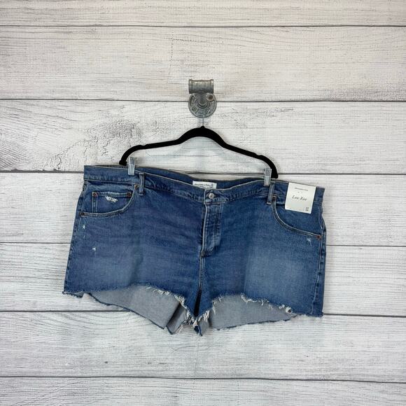 Abercrombie & Fitch Plus Size Low Rise Denim Cut Off Shorts Size 24/37 - Picture 1 of 7